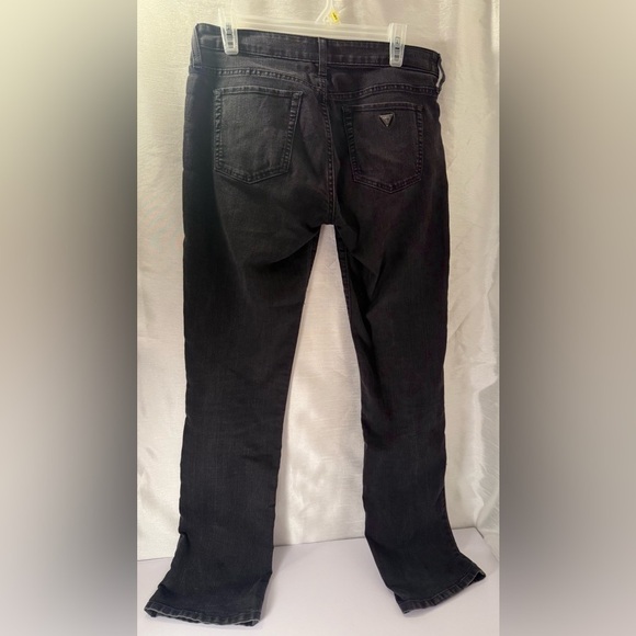 Guess Jeans Womens 30 Black Straight Leg Zip Fly Belt Loops Pockets Classic - Picture 4 of 7